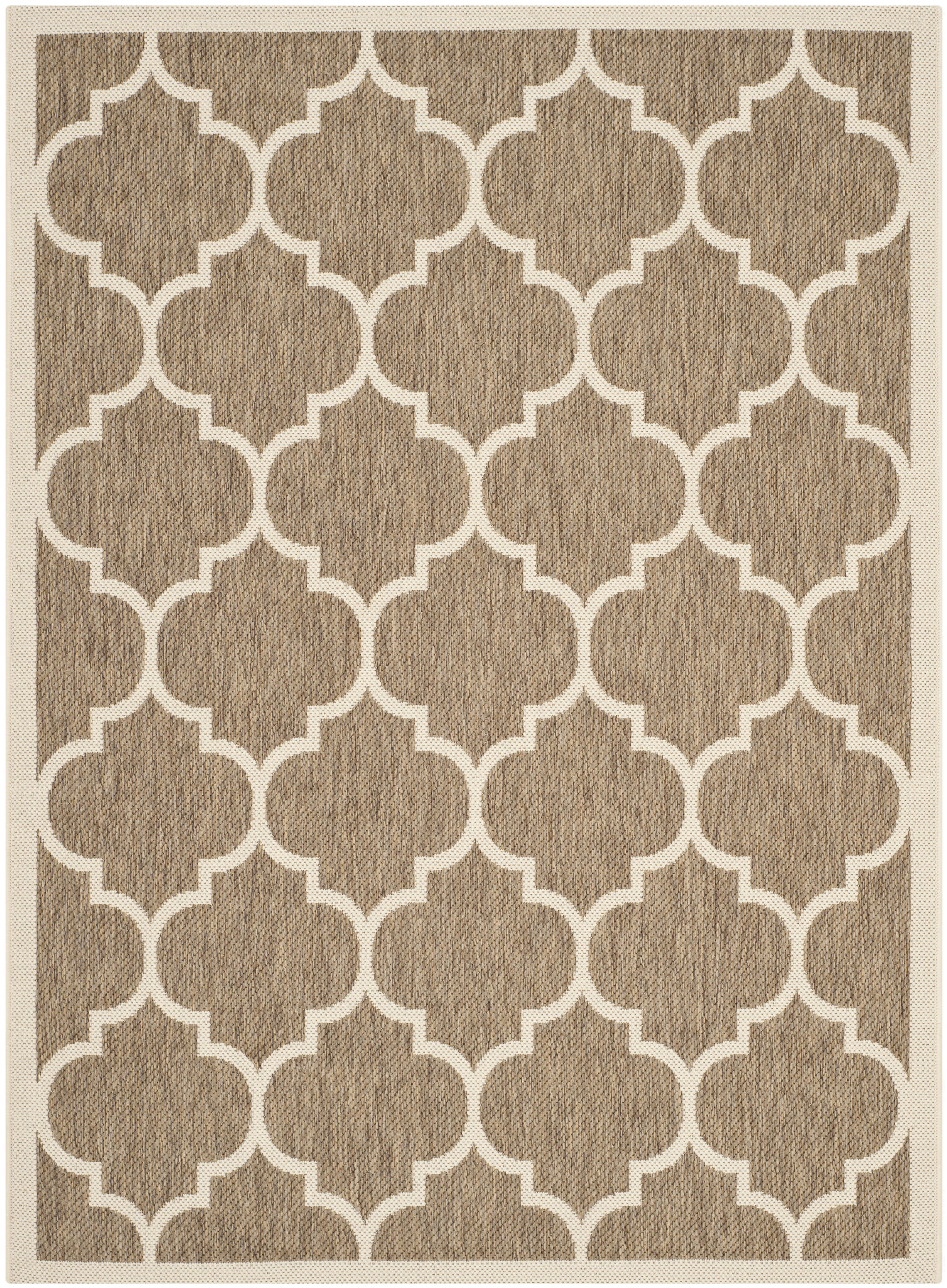 COURTYARD - Tapis interieur & exterieur en marron & beige, 122 x 170 cm