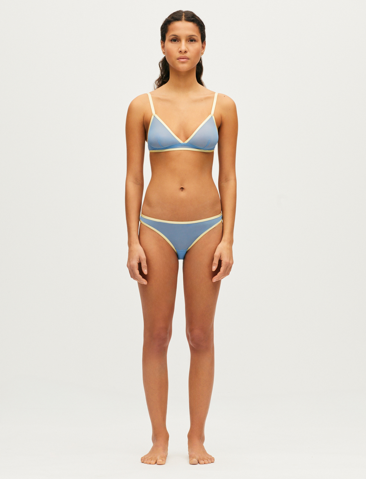 Culotte taille basse CHERI TULLE BICOLORE