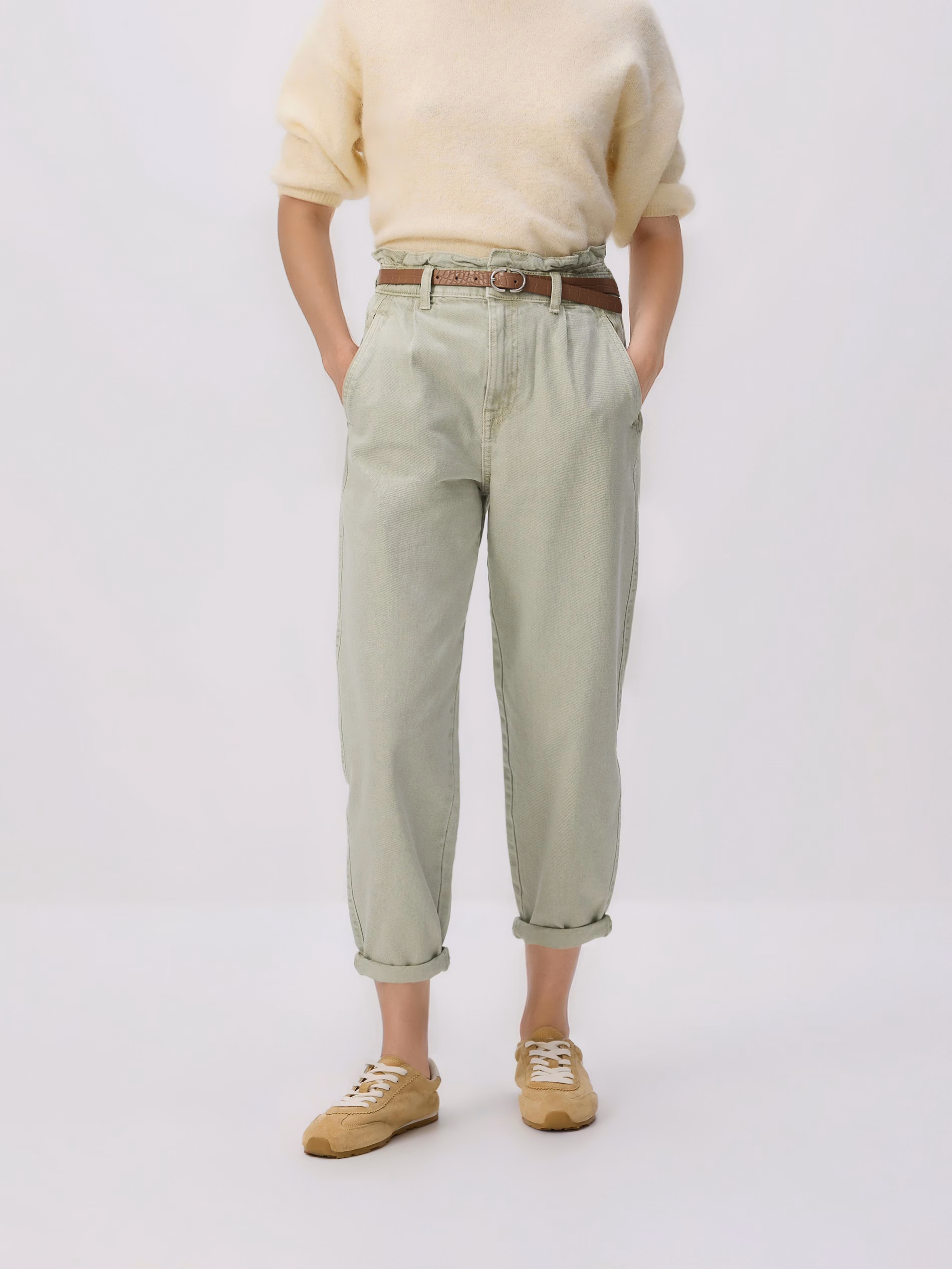 Jeansy paperbag
