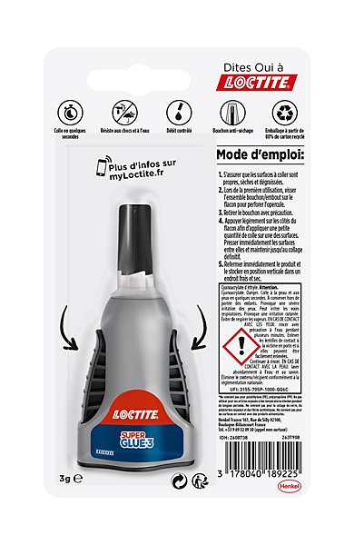 Colle Superglue-3 Control Liquide Loctite 3g