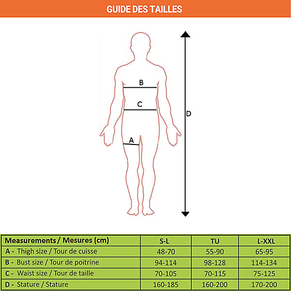 Harnais antichute avec boucles automatiques - 2 points d'accrochage - S/L - FA1010500A