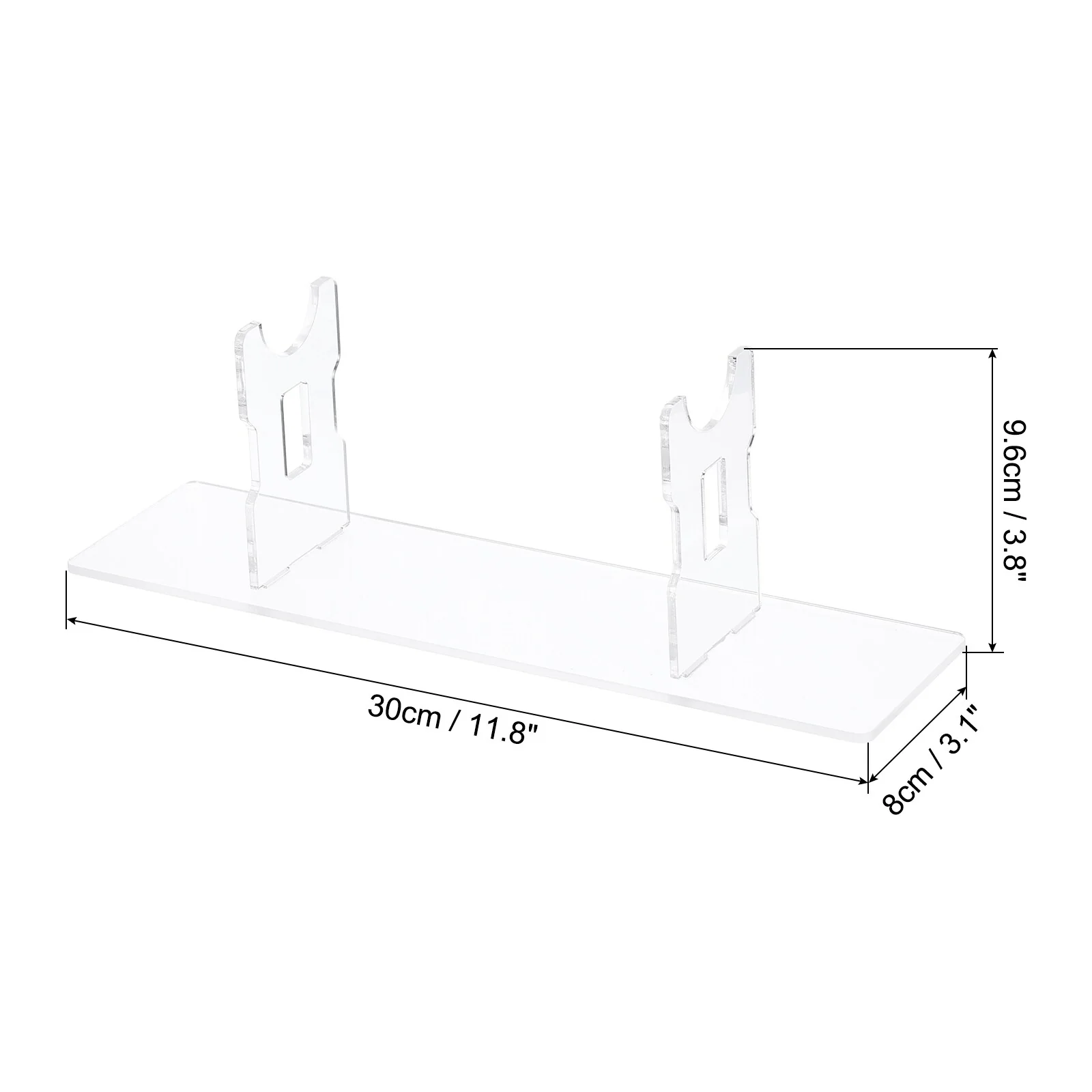 Acrylic Light Saber Display Stand, 11.8 Inch Display Holder Rack, Clear Base
