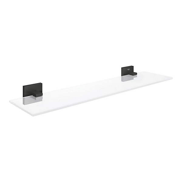 Grohe Start Cube tablette porte-savon en verre 53 cm avec fixations cachées, noir mat (G411092430)