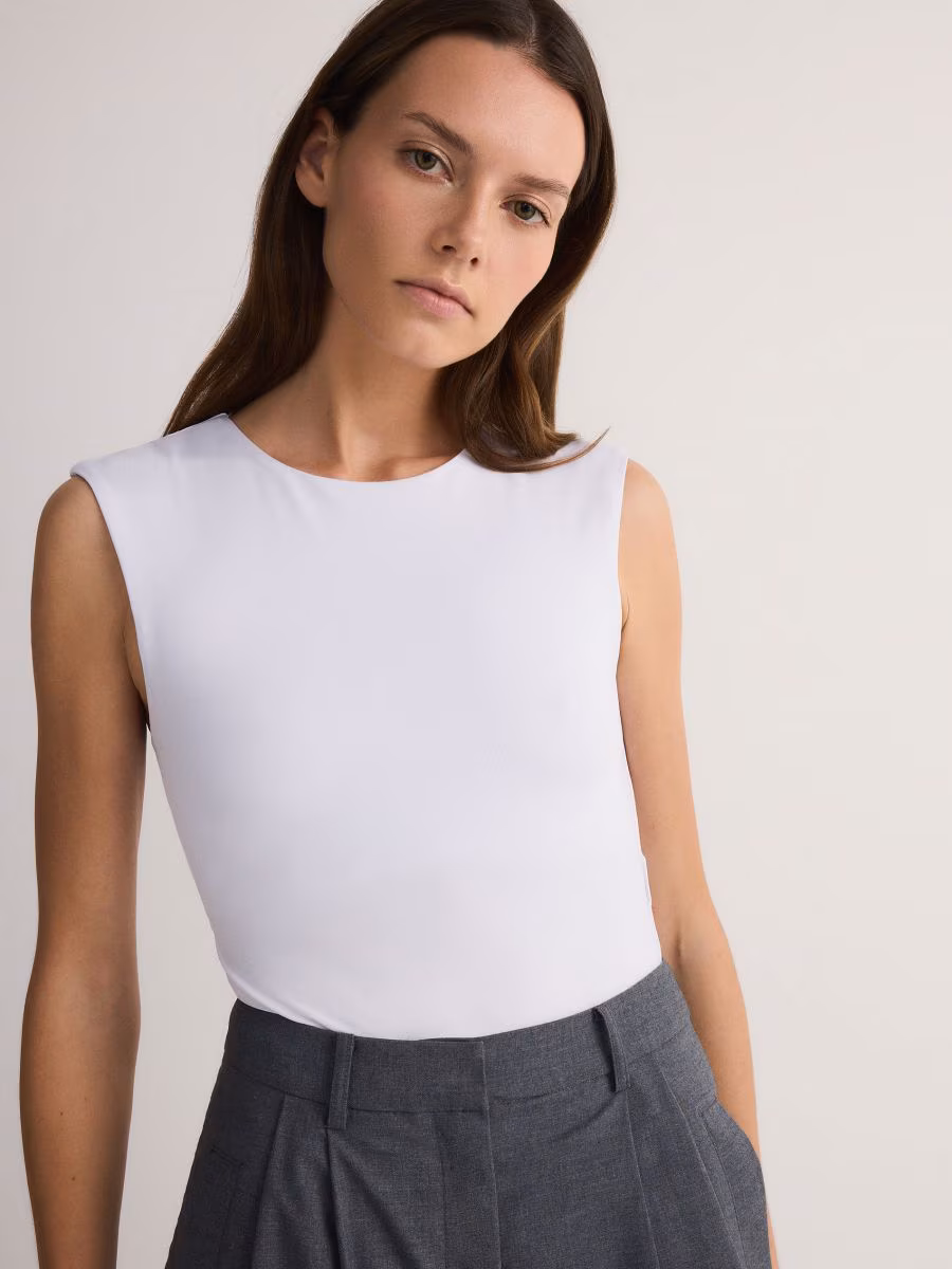 Rib Knit Jersey Bodysuit