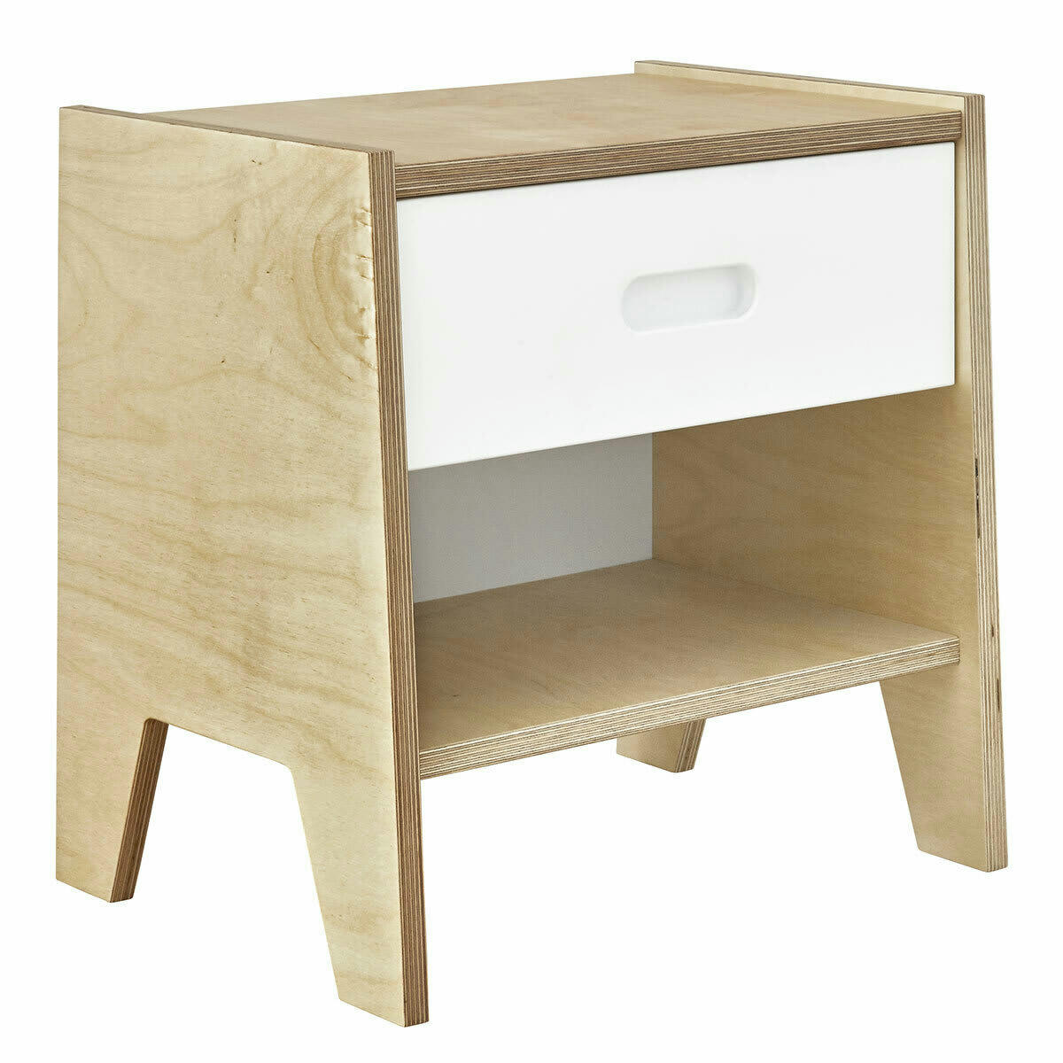 SAMY - Chevet effet bois blanc et bois
