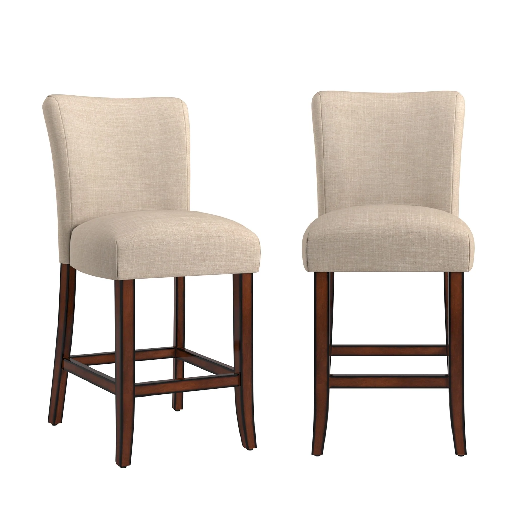Dinant Classic Upholstered High Back Counter Height Chairs (Set of 2)