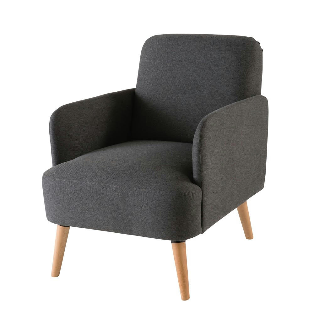 Honey - Fauteuil gris anthracite