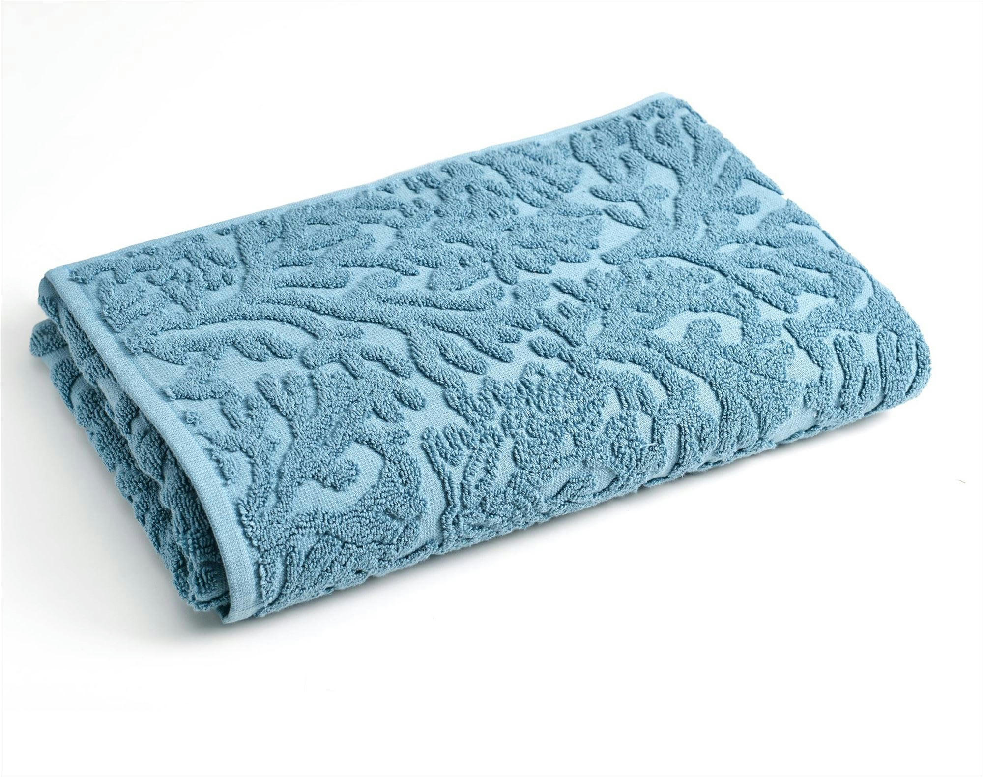 CORALANE - Serviette de toilette 50x100 bleu petrole en coton 480 g/m²