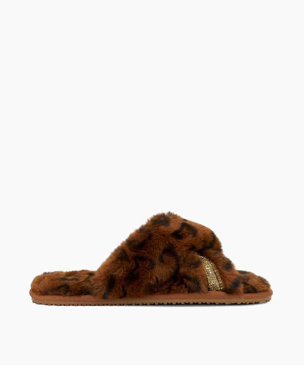 Wish Leopard - Faux Fur Leopard Print Slippers