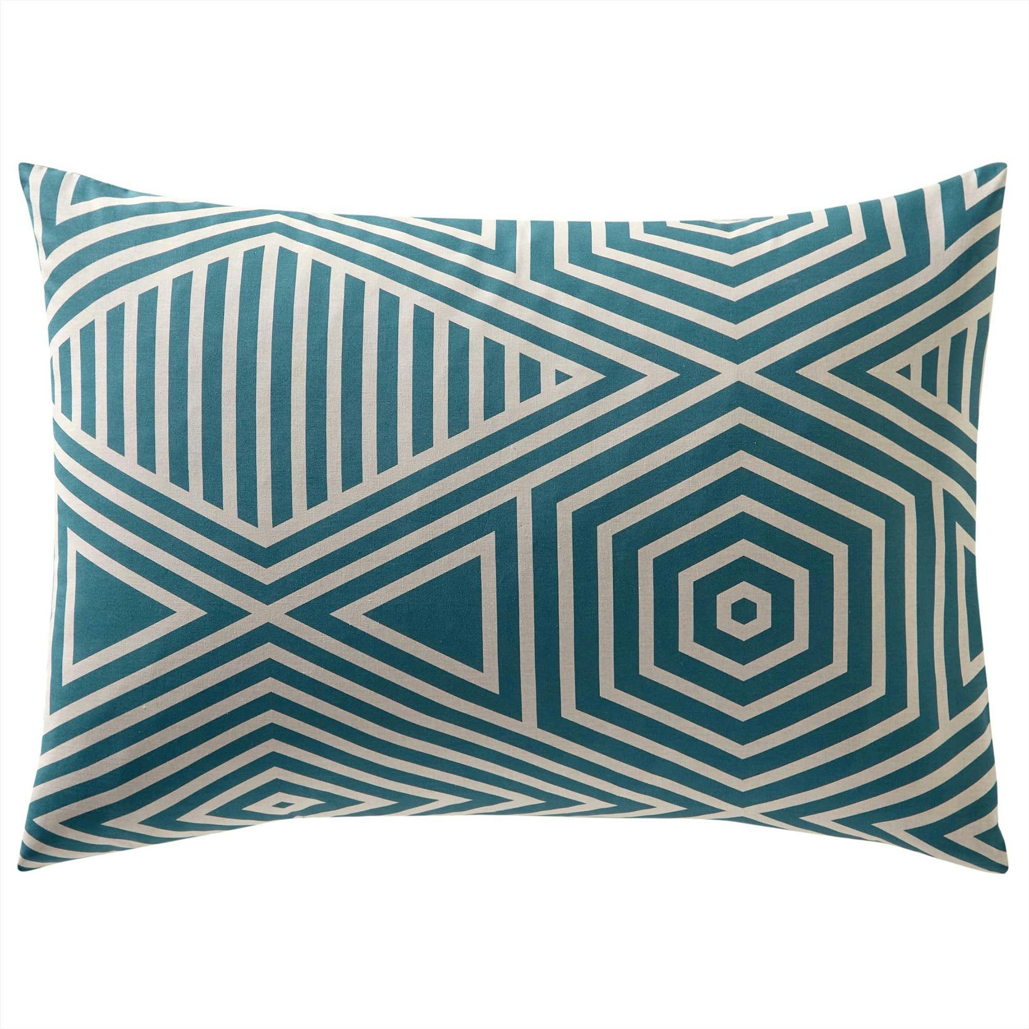 THEO - Taie sac 50x70 bleu canard en coton