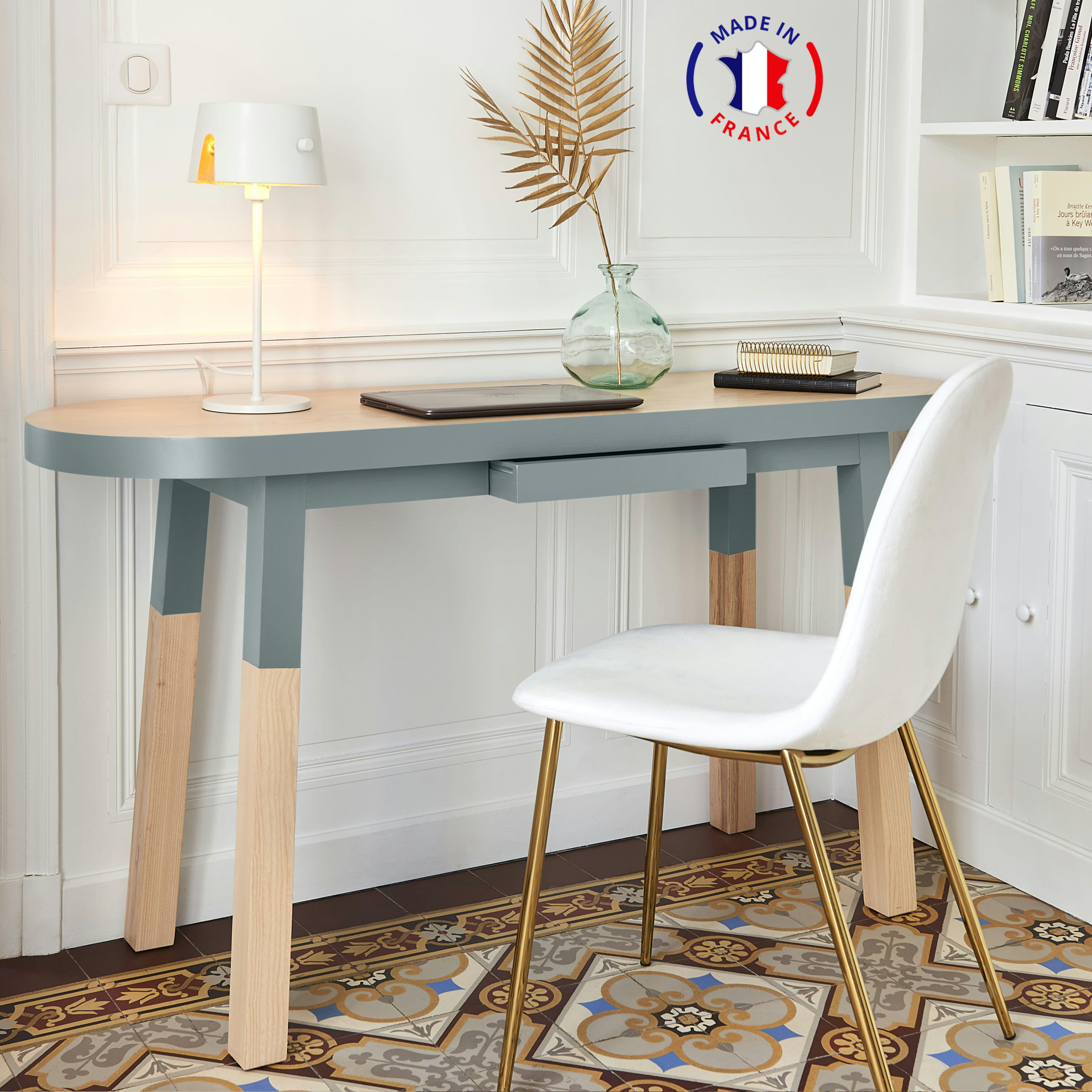 EGEE - Bureau Console 100 cm, 100% frêne massif