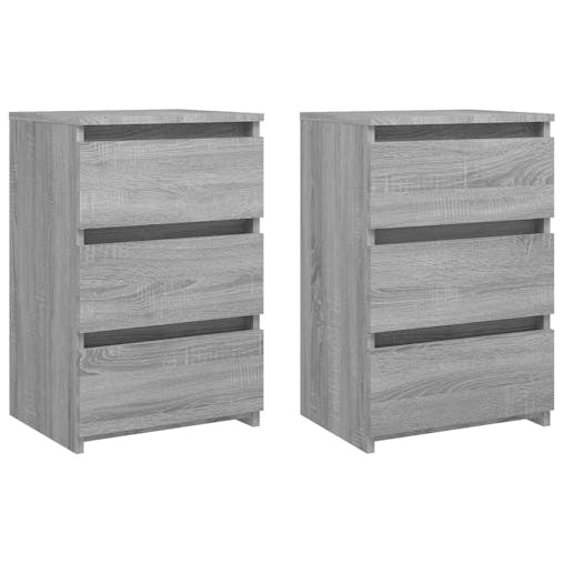 NNEVL Bed Cabinets 2 pcsGrey Sonoma 40x35x62.5 cm Engineered Wood