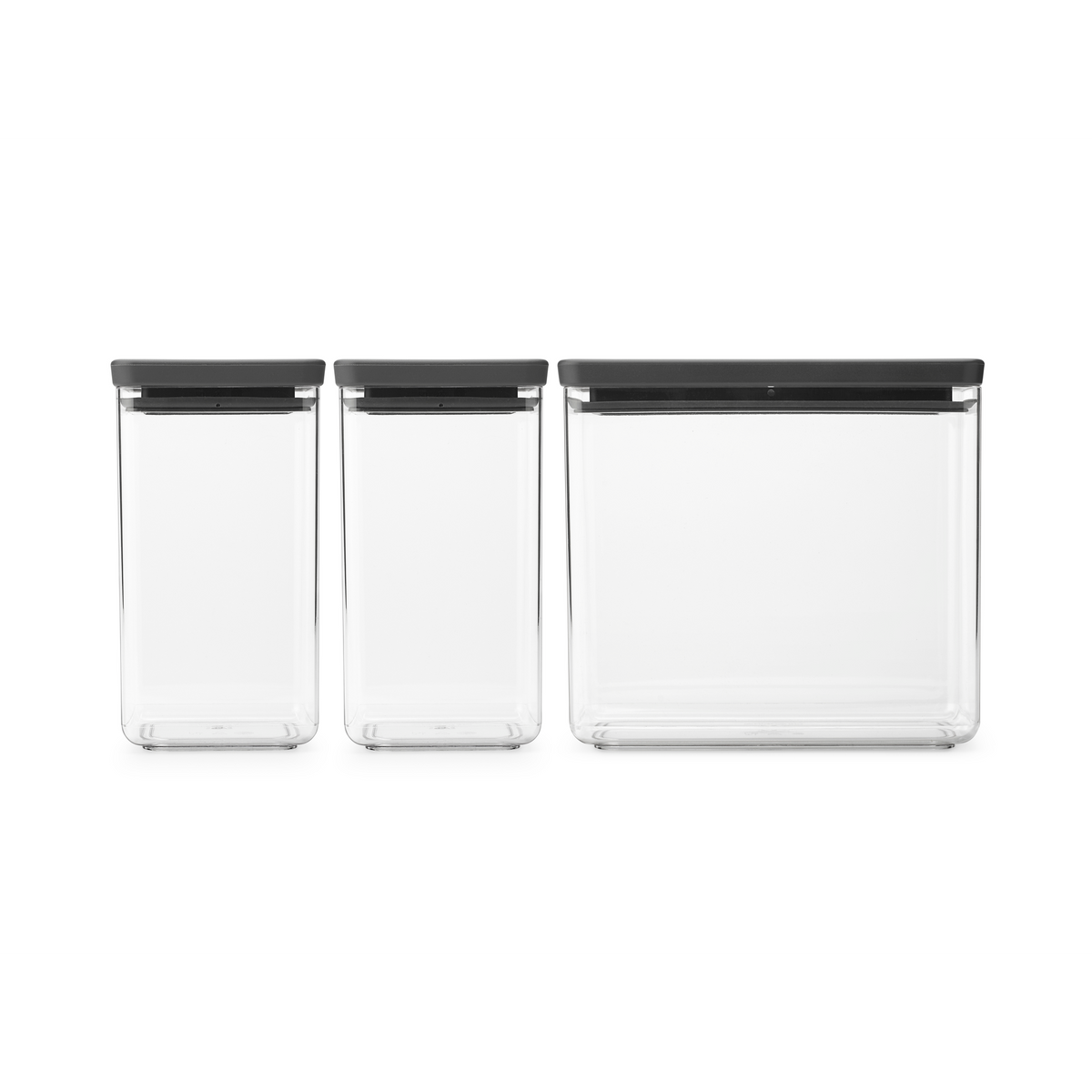 Brabantia Tasty  Voorraadbussen stapelbaar 1,6   1,6   3,5 liter - Dark Grey