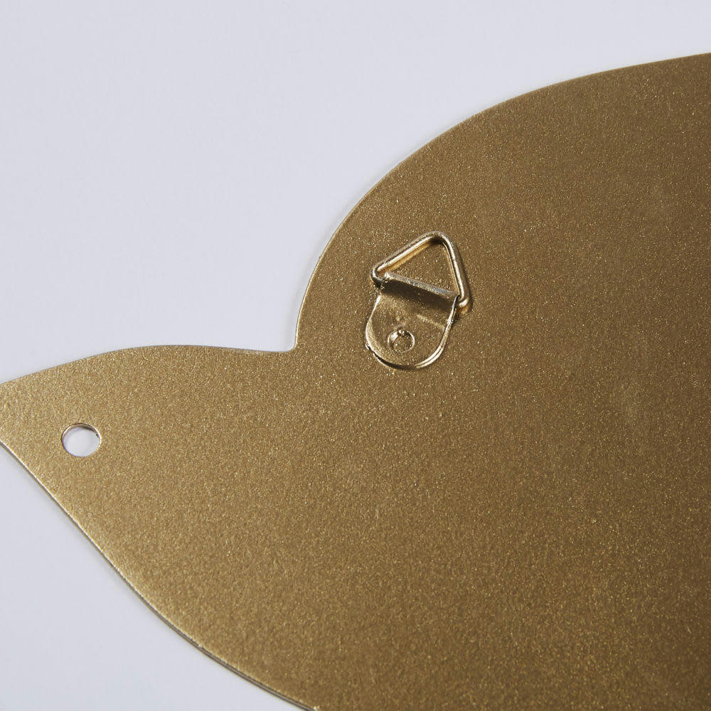 HIRONDELLES - Déco murales oiseaux en métal doré (x3) 25x25