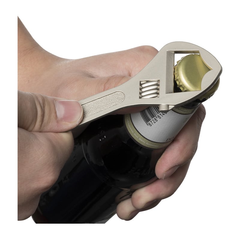 Flesopener ringsleutel - zilverkleurig