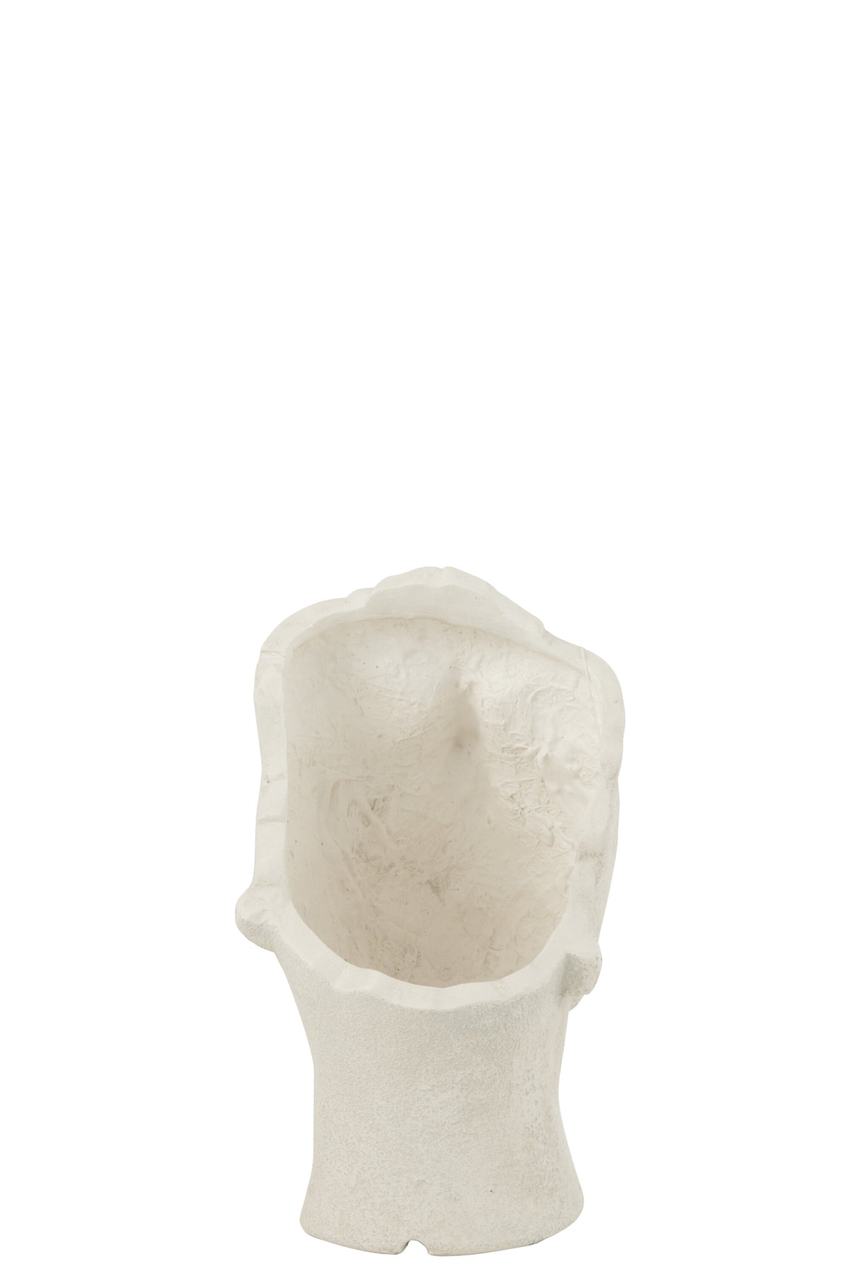 J-Line bloempot David - keramiek - wit - small - Ø 22 cm