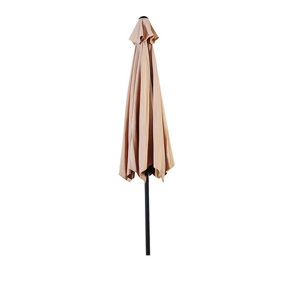 Costway 9FT Patio Umbrella Patio Market Steel Tilt W/ Crank Outdoor