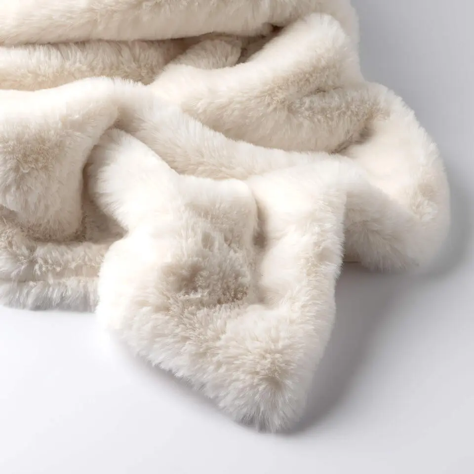 Plaid Zinzi - Snow White - 140x180 cm