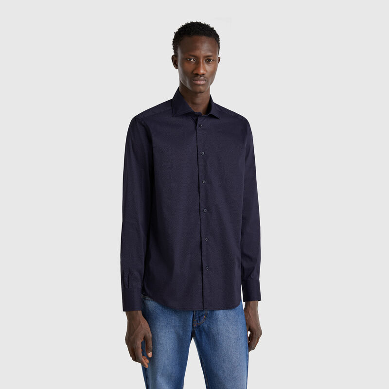 Patterned slim fit shirt