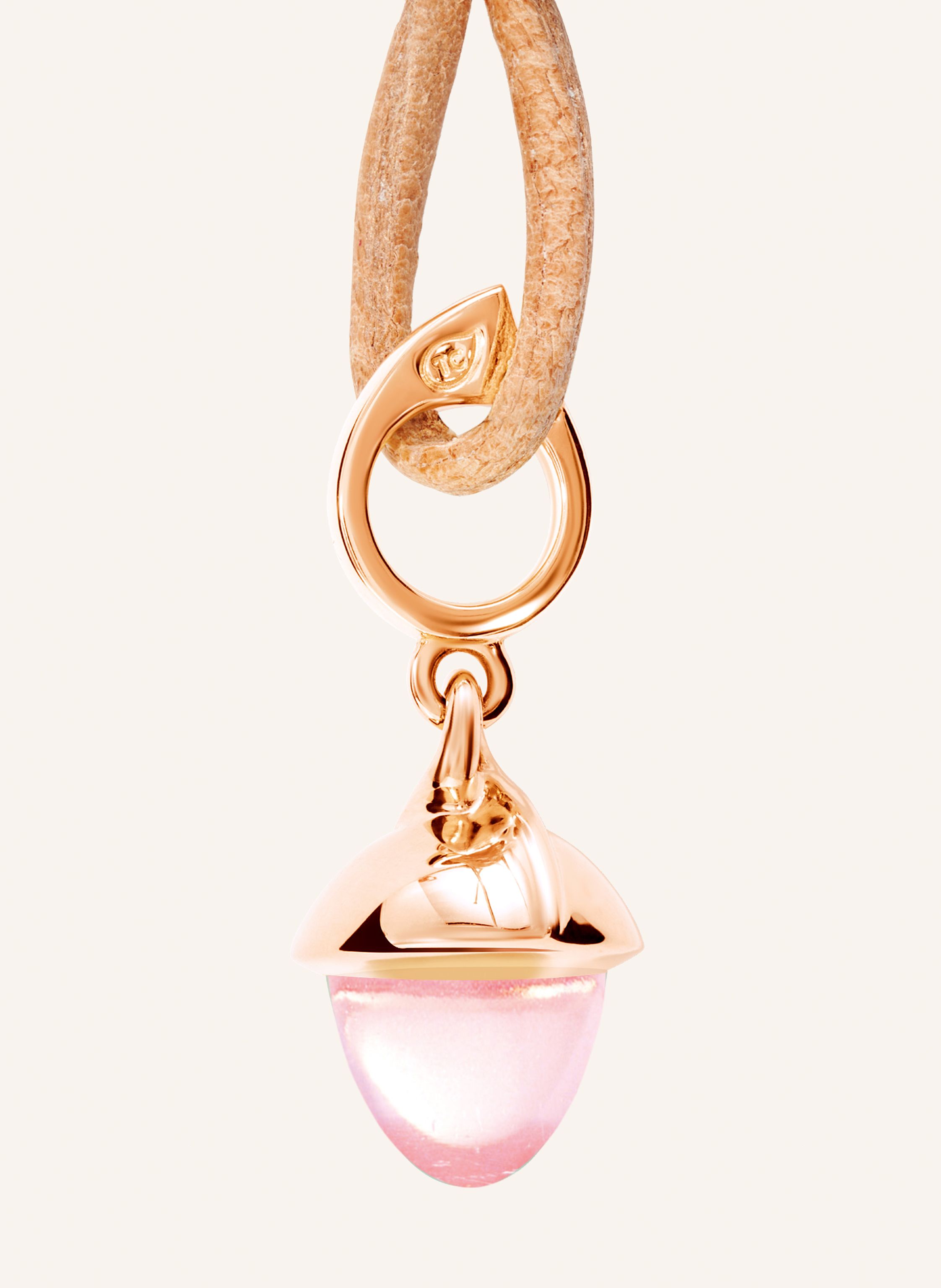 TAMARA COMOLLI Anhänger MIKADO ANHÄNGER FLAMENCO ROSENQUARTZ 18K Roségold