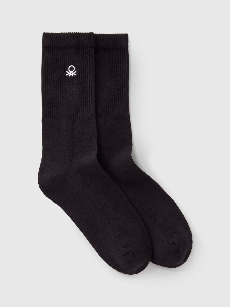 Sporty socks in organic stretch cotton