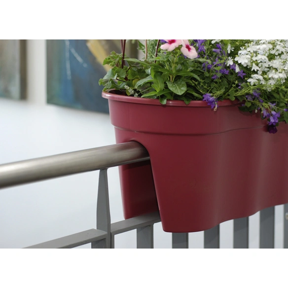 Geländerblumenkasten, Kunststoff (PP), beere, oval