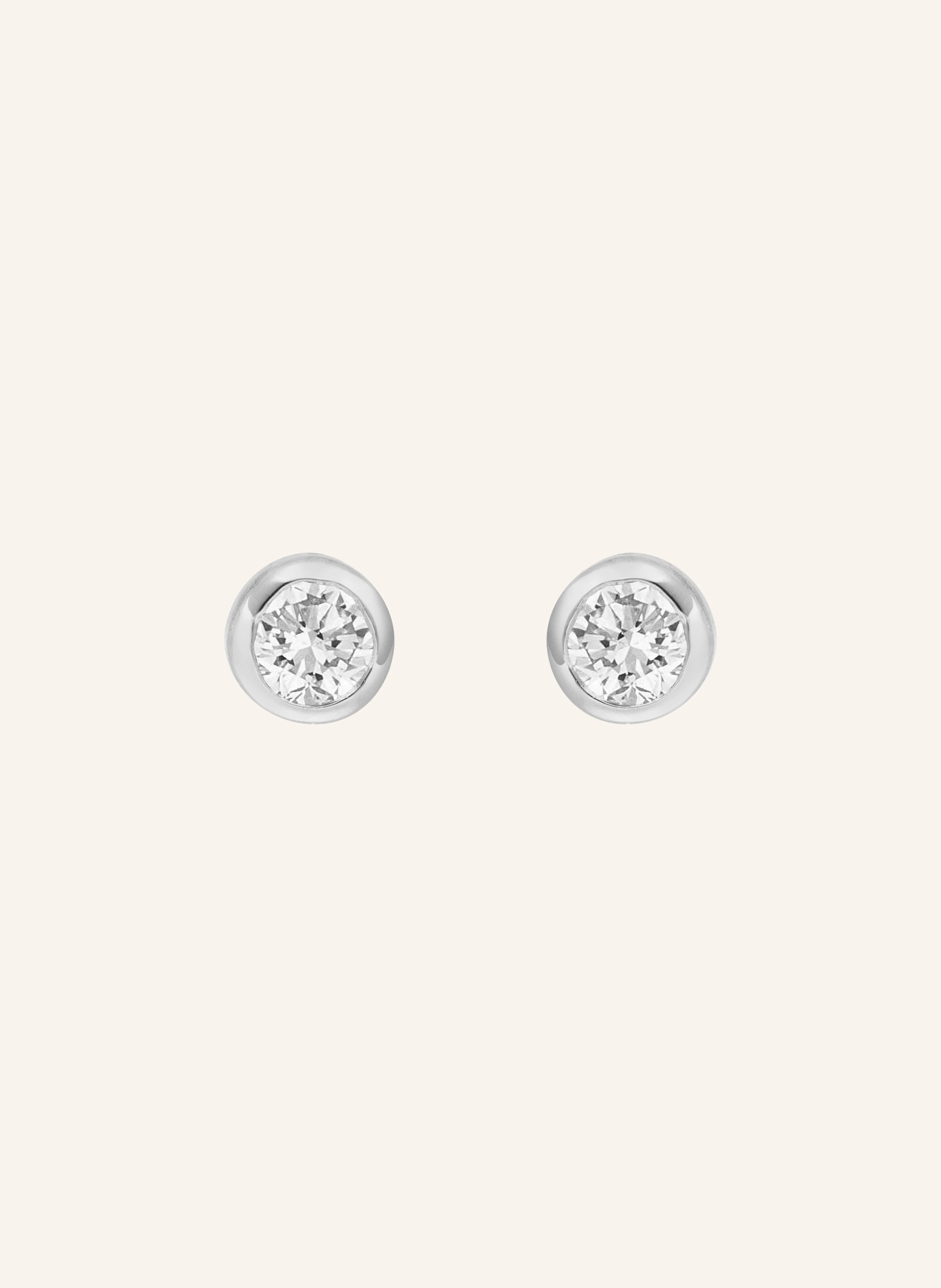 Leaf Ohrstecker MY FIRST DIAMOND 18 Karat Weißgold mit Diamanten