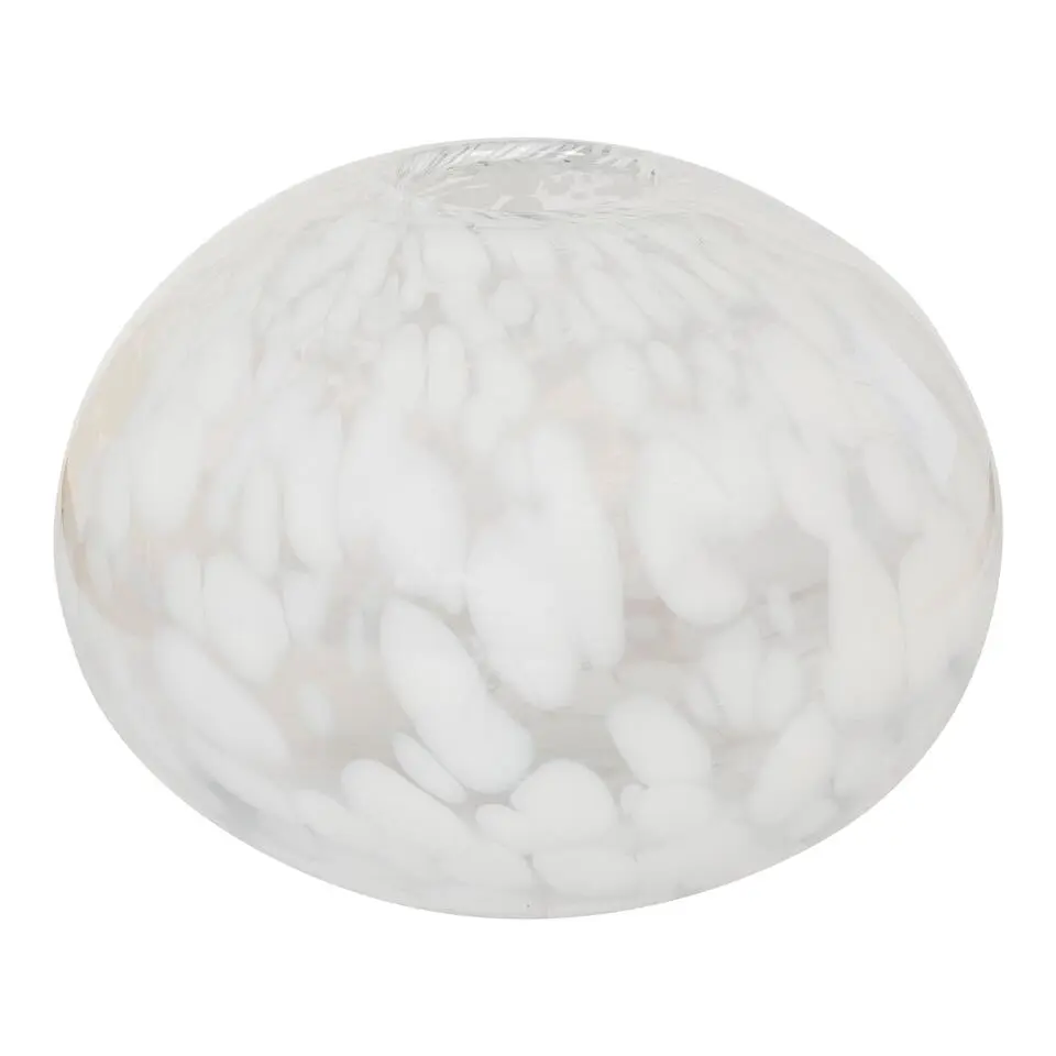 QUVIO Decoratieve vaas gevlekt �?Glas �?Wit