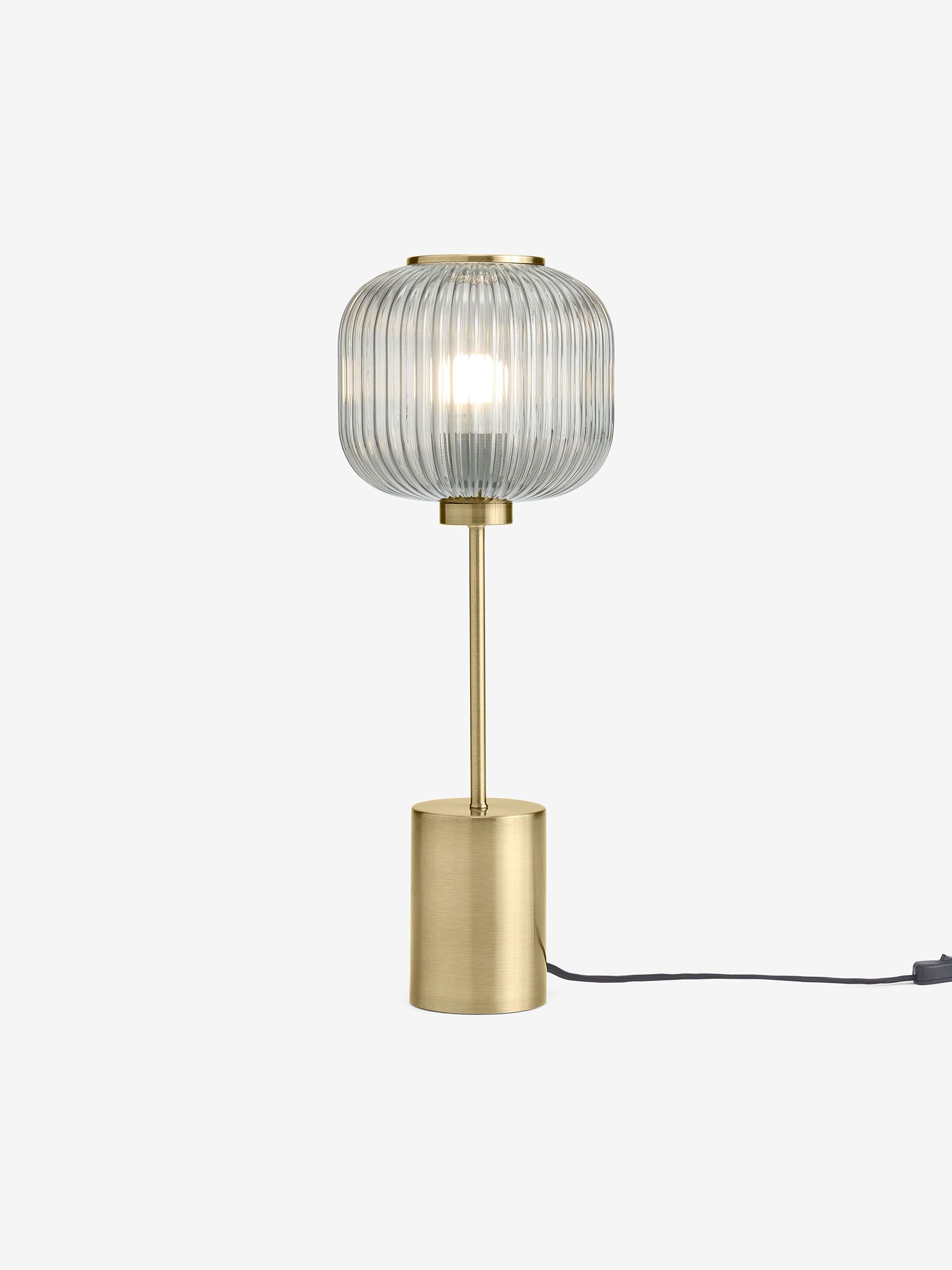 Large Briz Table Lamp in Grey/Antique Brass