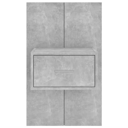 NNEVL Wall-mounted Bedside Cabinet Concrete Grey