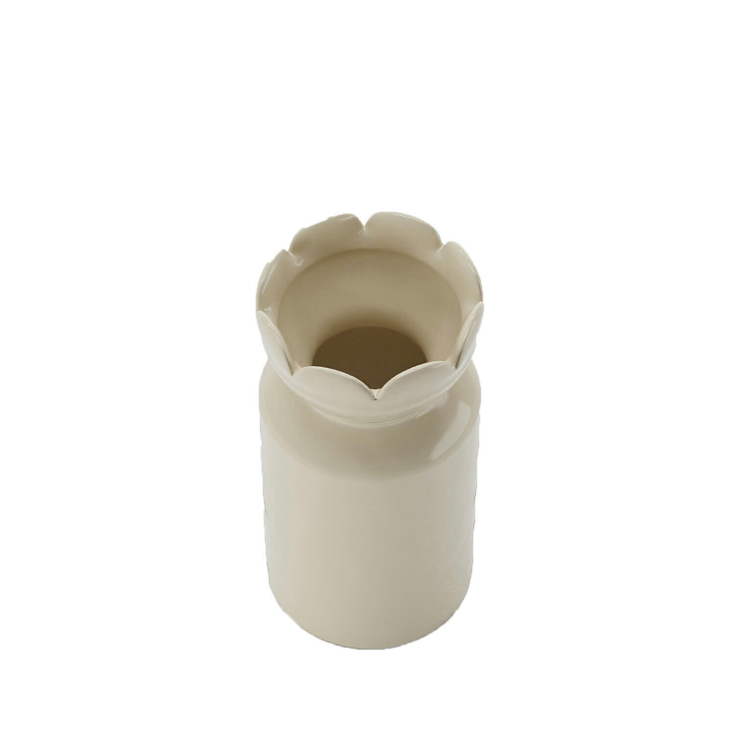 RIVOLI - Grand vase col tulipe céramique crème