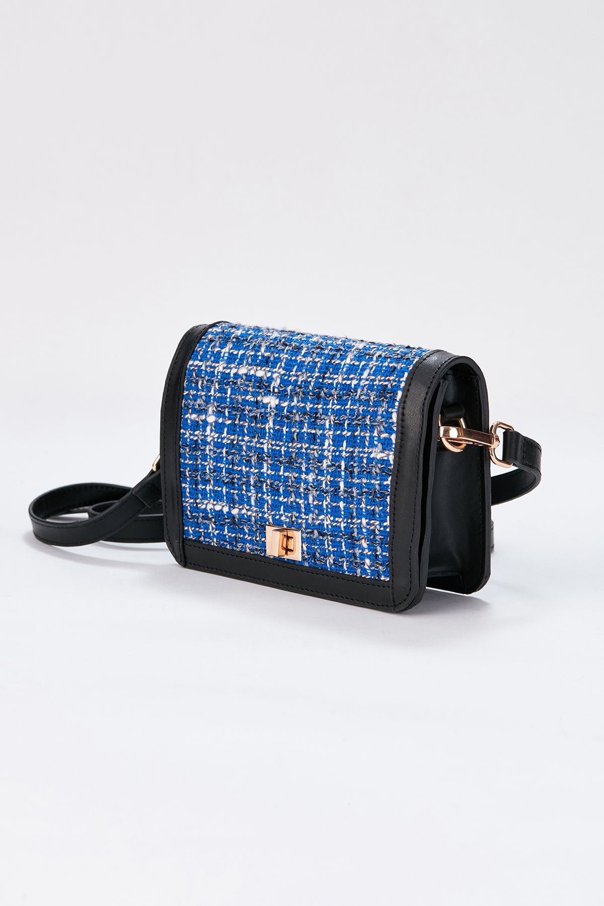 Belissh Tweed Crossbody Bag with Detachable Strap