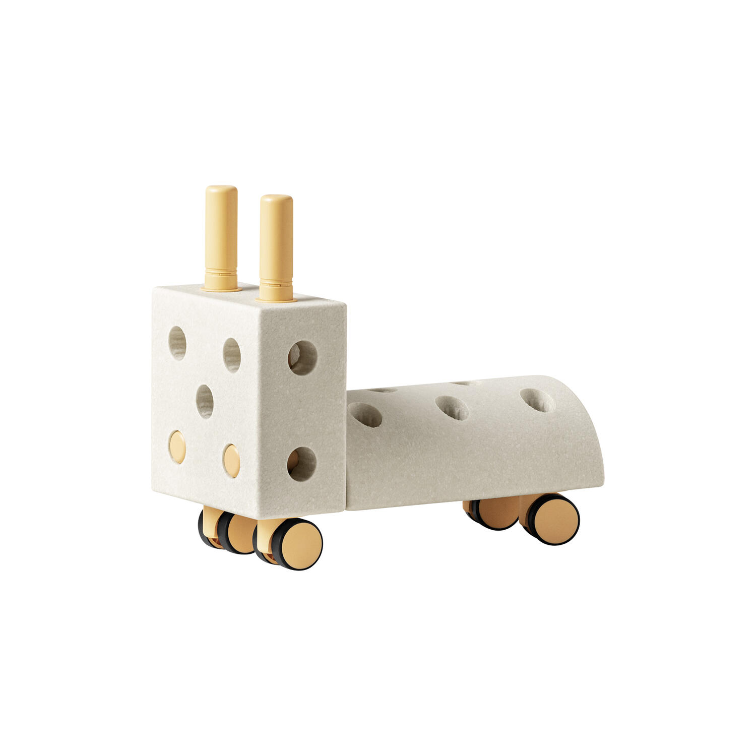 Lille g&aring;bil, sand grey/honey yellow