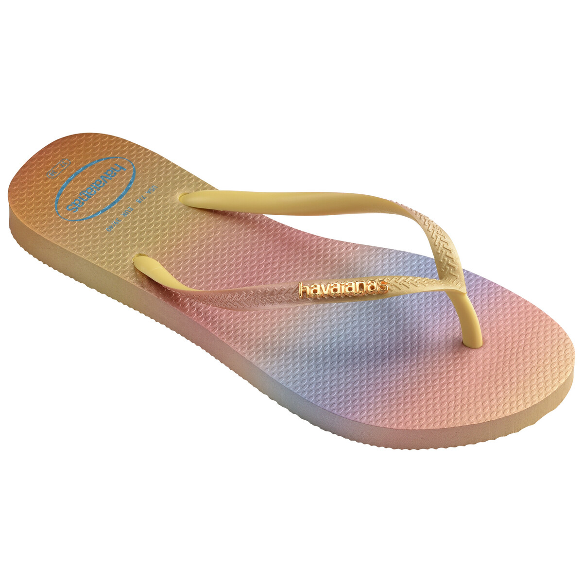 Havaianas - SLIM GRADIENT SUNSET - Yellow / Pink