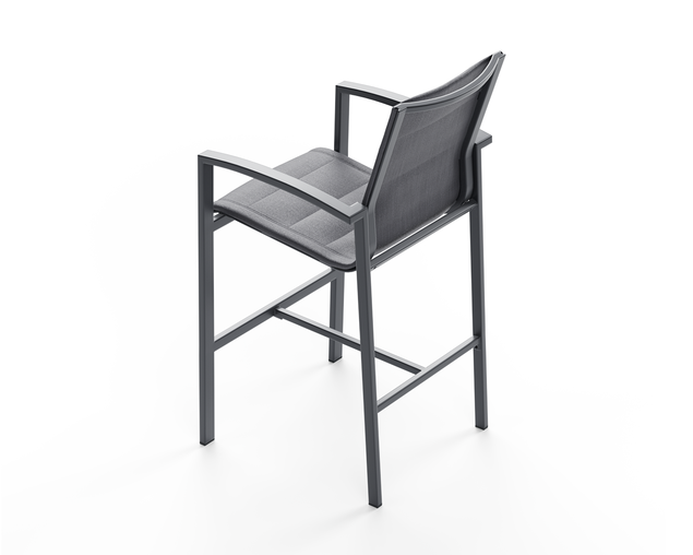 Boston Bar Chair - Gunmetal Grey