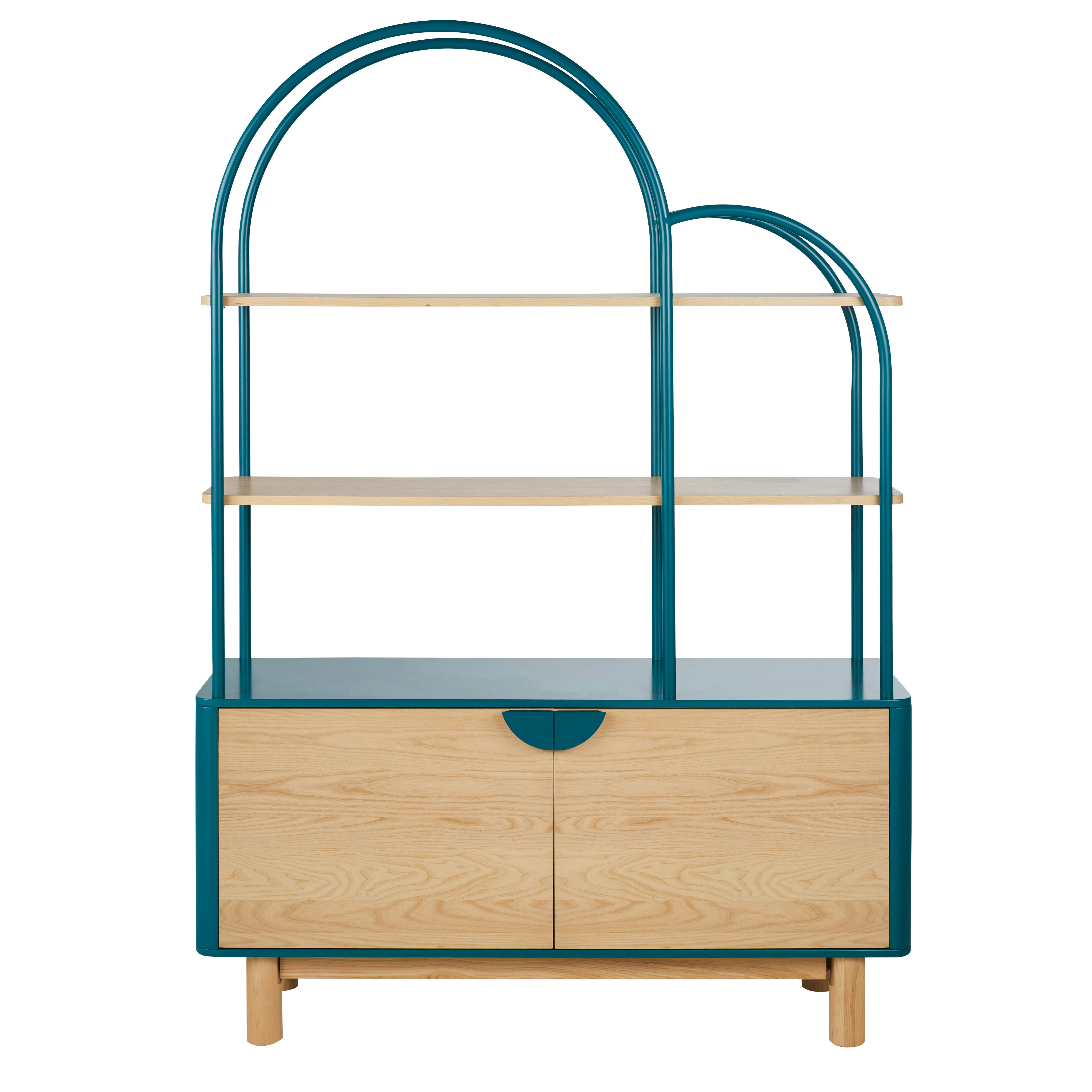 ELNATH - Bibliothèque 2 portes bicolore