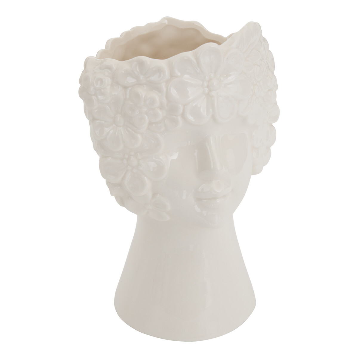 Jarra figura mulher FLEUR DE ROSE branco 21cm