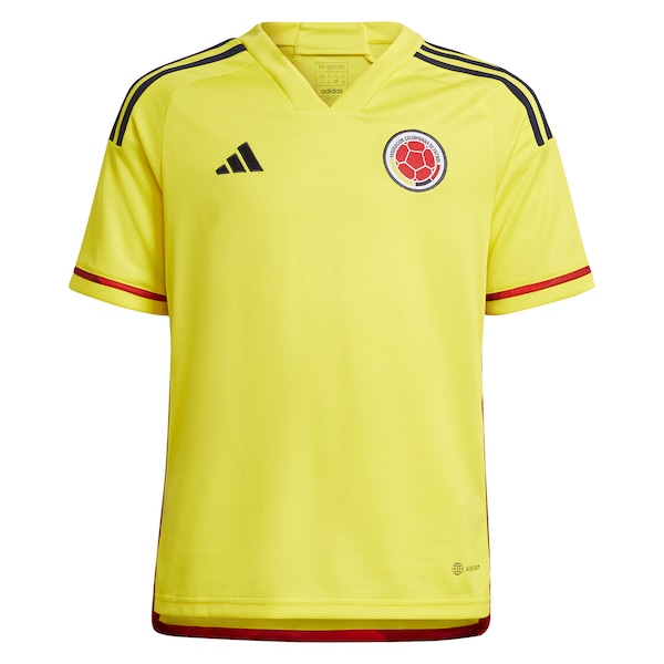 Colombia National Team adidas Youth 2022/23 Home Replica Blank Jersey - Yellow