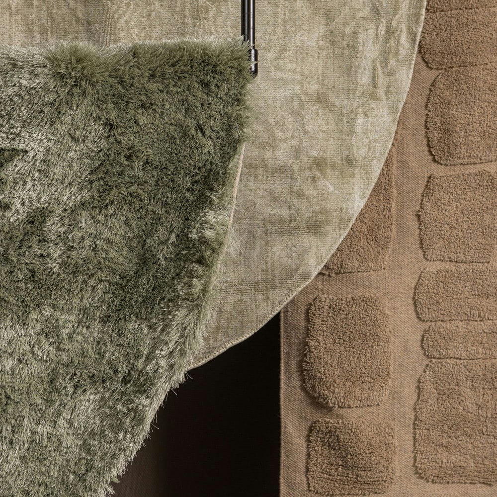 RAVEL - Tapis rond vert pistache vert pistache D200 cm