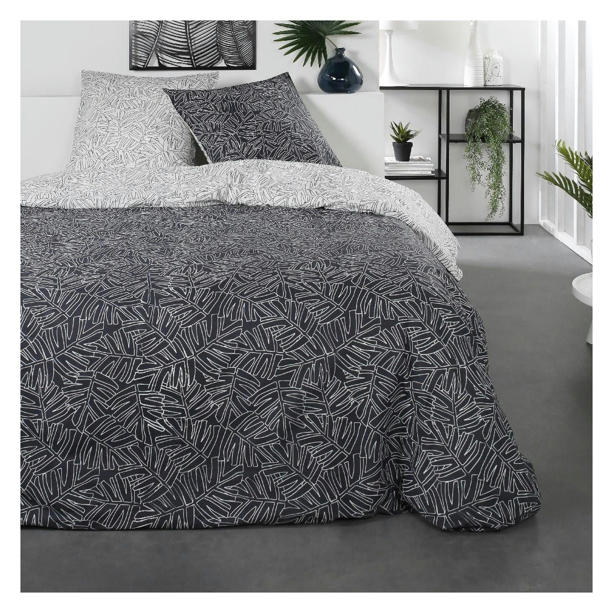 SUNSHINE GEORG - Parure de lit 2 personnes imprimé en Coton Blanc 240x260 cm