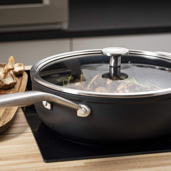 KitchenAid Patelnia Forged Hardened Aluminium 28cm z pokrywką