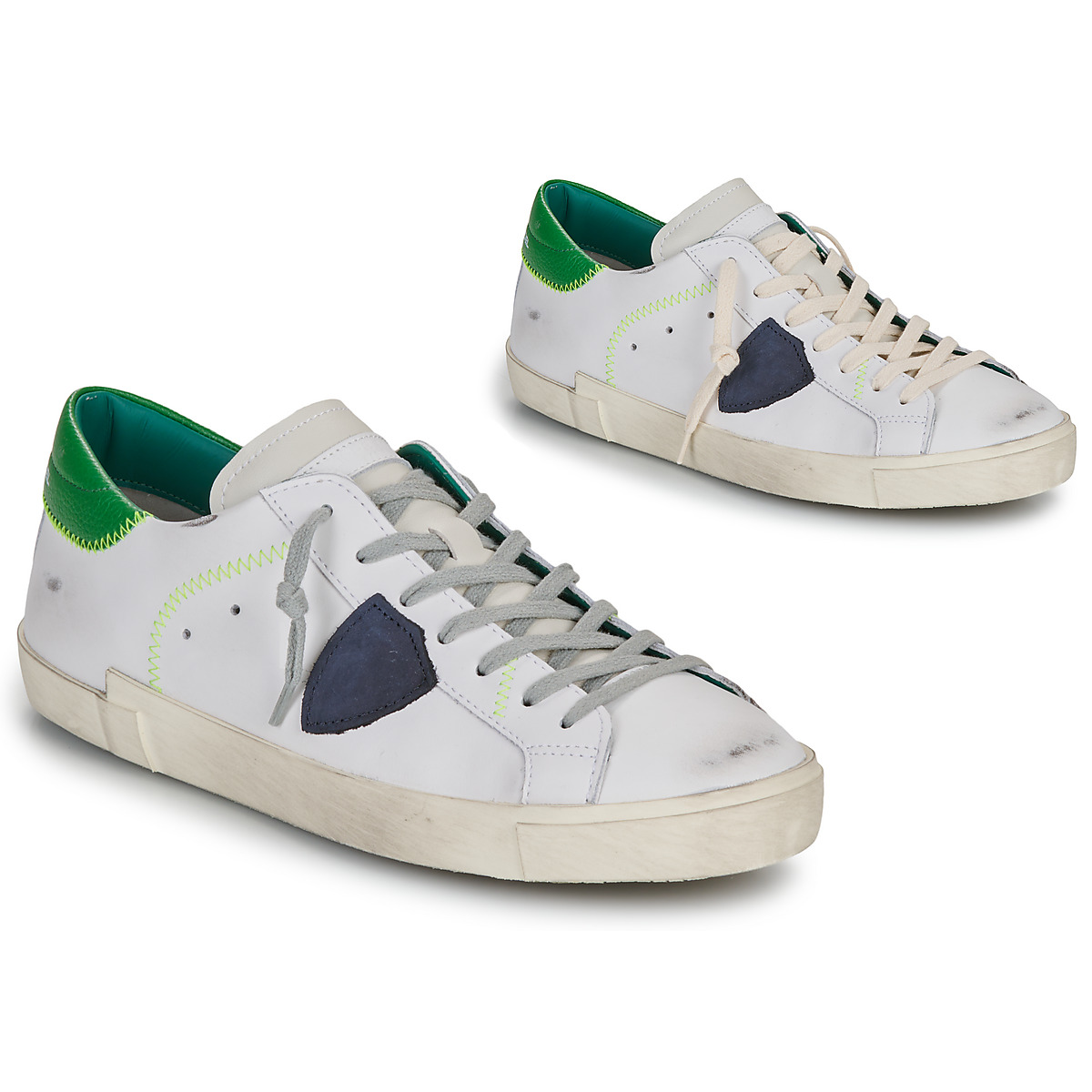 Philippe Model - PRSX LOW MAN - White / Green