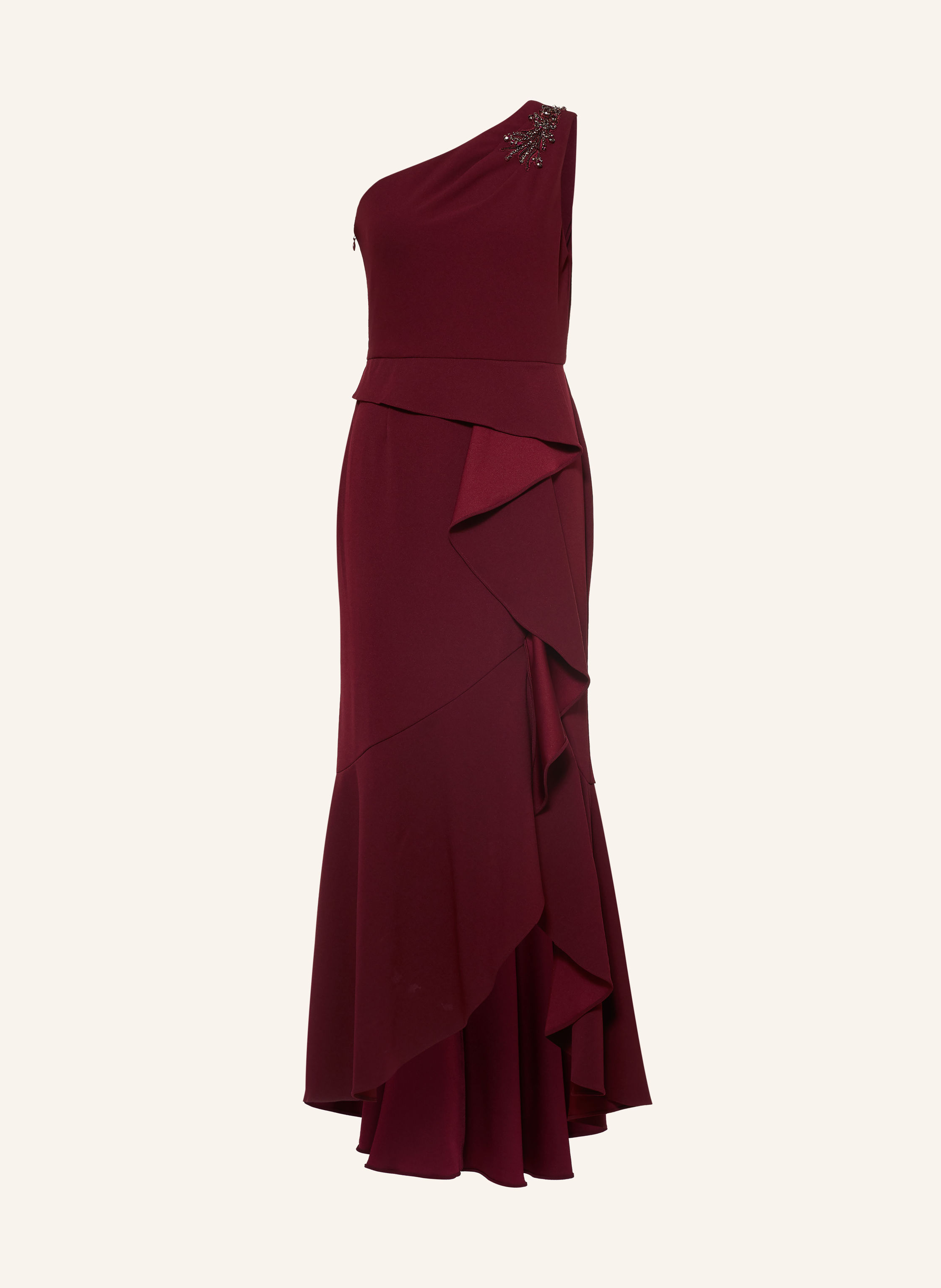 ADRIANNA PAPELL Abendkleid mit Schmucksteinen und Volants