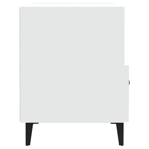 NNEVL Bedside Cabinets 2 pcs White Engineered Wood