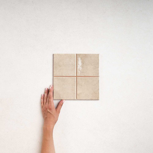 Faïence Effet Zellige Beige CHAOUEN 10x10 Cream - Les Carreaux de Jean