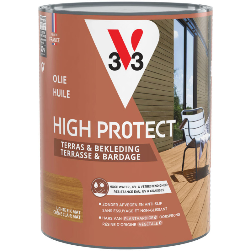 Huile pour bois de terrasse High Protect chêne clair 0,75 L V33