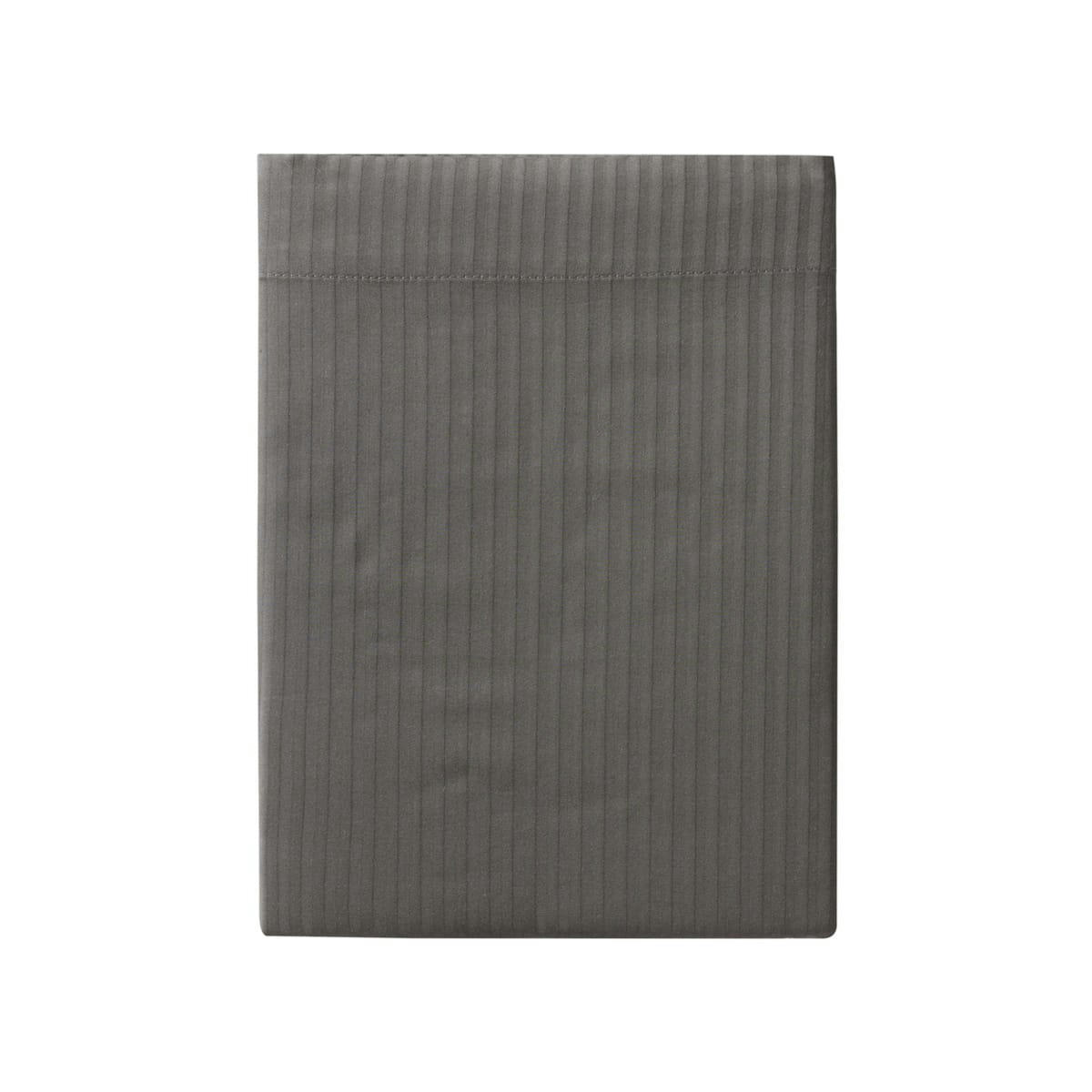 GRAND HÔTEL - Drap plat en satin de coton gris 180x290