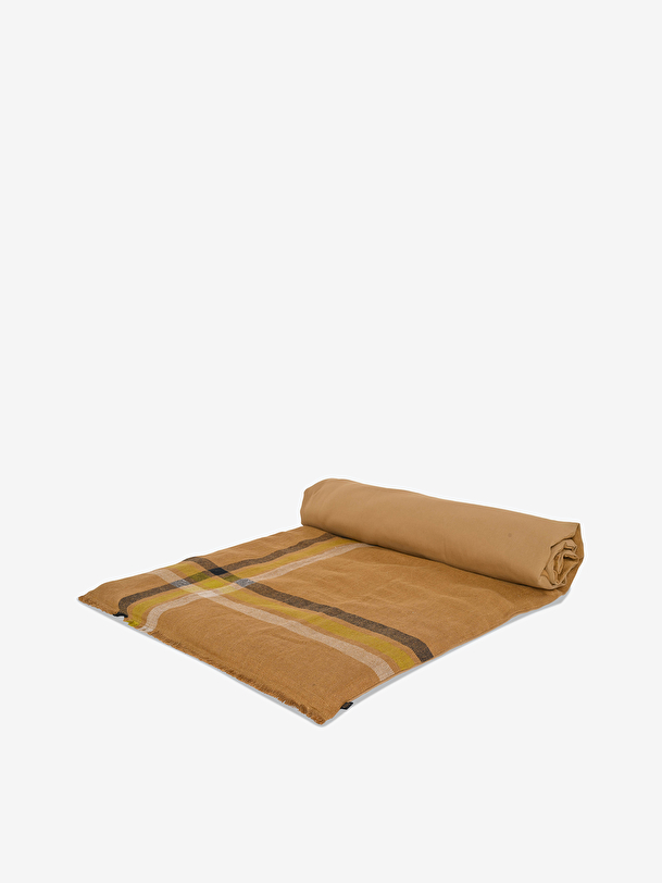Edredon lin ligne charbon 85x200cm - har... charbon