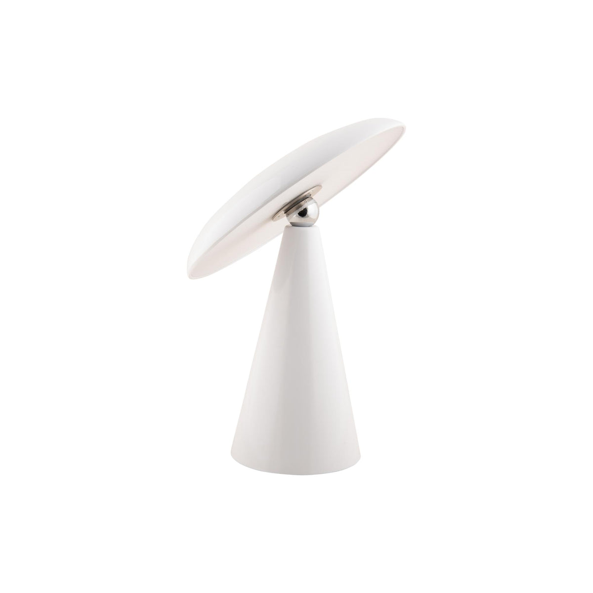 Leitmotiv tafellamp Phoebe LED - wit - Ø23cm