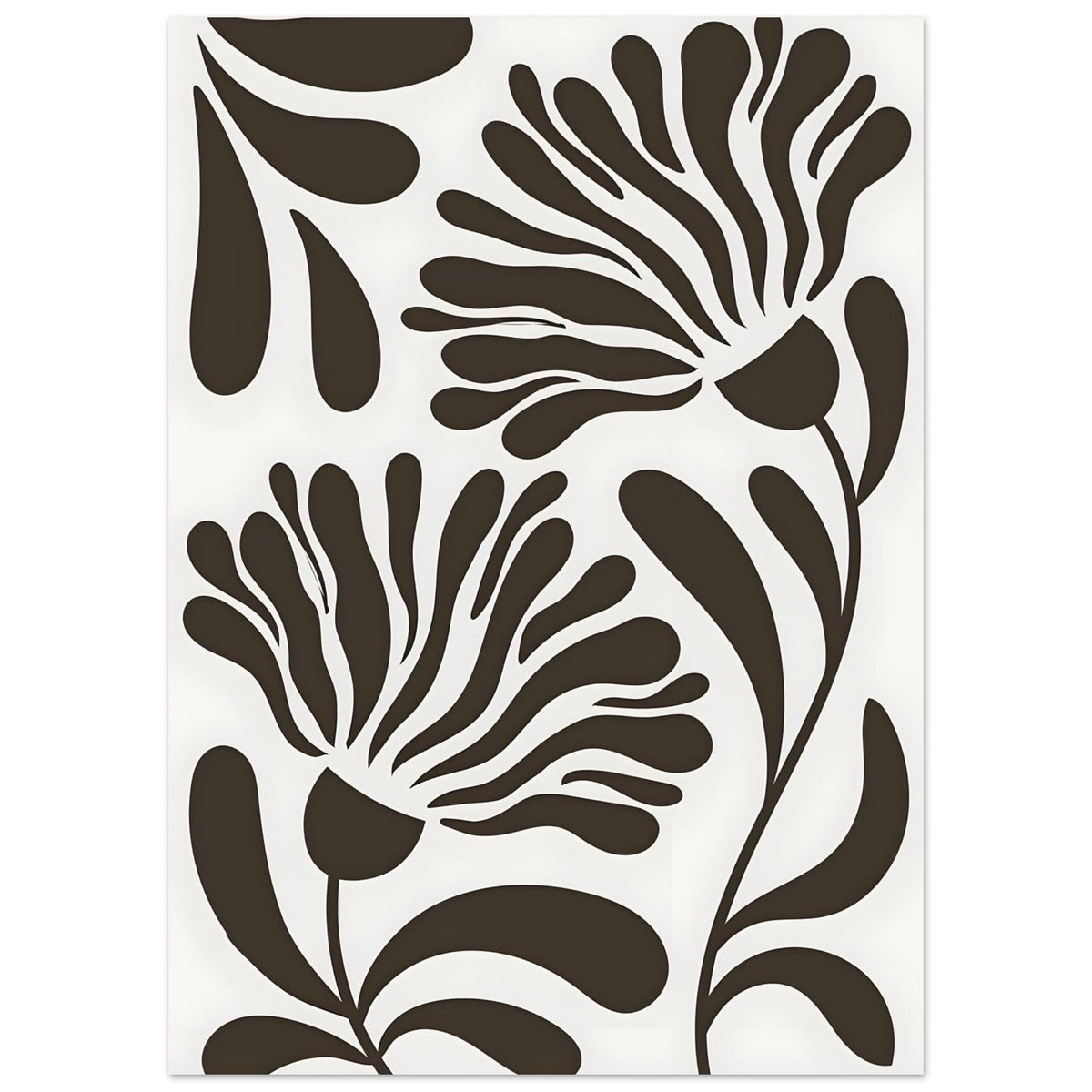 Artfulprints Poster Matisse – Wildflower line  - 50x70 cm - Zwart / Wit